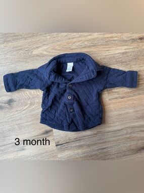 Carter's Dark Blue Quilted Button-Up Shirt Jacket